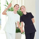 【正規代理店】LH6222 ナガイレーベン ナースウェア ジャケット 女性用 半袖 PHSポケット 襟付き 制菌加工 制電 吸水 防汚 透け防止 涼感素材 業務用洗濯可 NAGAILENBEN 医療用 看護師 介護 レディース レディス 女子 チュニック 上衣 医務衣 白衣 ナース服