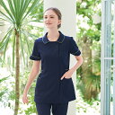 【正規代理店】LH6242 ナガイレーベン ナースウェア ジャケット 女性用 半袖 PHSポケット 襟付き 制菌加工 制電 吸水 防汚 透け防止 涼感素材 業務用洗濯可 NAGAILENBEN 医療用 看護師 介護 レディース レディス 女子 チュニック 上衣 医務衣 白衣 ナース服