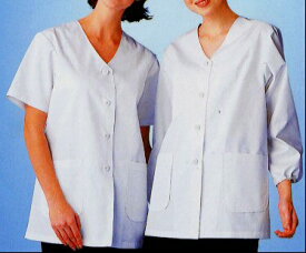 白衣 女性用 調理衣 サンペックスイスト 半袖衿なしS〜5L厨房調理FA332