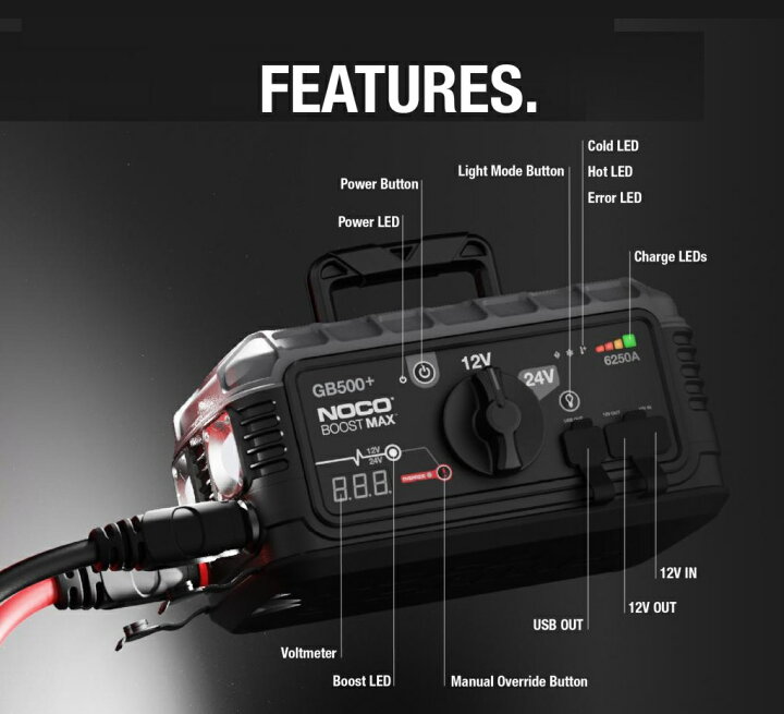 楽天市場】GB500+ NOCO(ノコ) ブースターパック BOOST MAX ウルトラ 