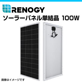 RENOGY レノジー ソーラーパネル単結晶 100W RNG-100D-SS