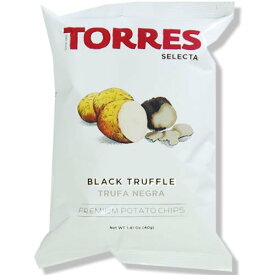 輸入ポテト スペインのスナック 輸入菓子 海外ポテトチップス 海外スナック 高級ポテトチップス トーレス 黒トリュフポテトチップス 40g×20袋　原産国名スペイン 【レビュー投稿で次回使える最大500円クーポンプレゼント】【送料無料】