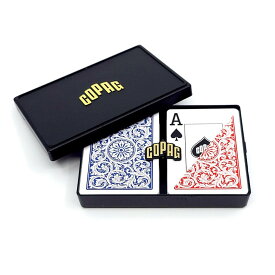 COPAG 1546 ポーカーサイズ ジャンボインデックス ダブルデッキ トランプ プラスチック カード プロ マジック 手品 レッド/ブルー