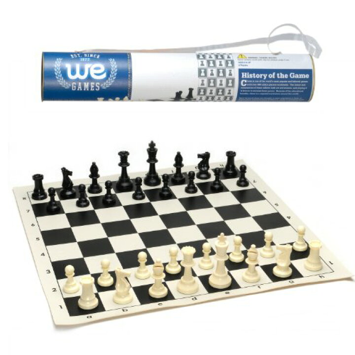 楽天市場】WE Games Roll-up Travel Chess Set in Carry Tube with 