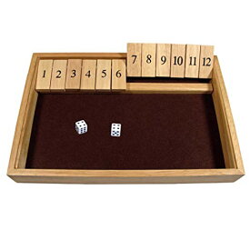 WE Games Deluxe Wood Shut the Box Game - 12 Numbers