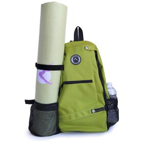 (Green) - Aurorae Yoga Mat Bag. Multi Purpose Cross-body Sling Back Pack. Mat sold separately.