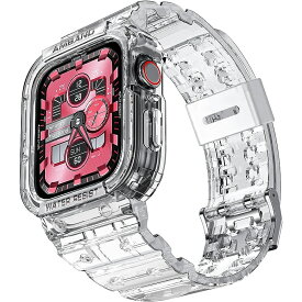 amband アップルウォッチ 保護ケース バンド 6/SE/5/4/3/2/1世代対応 【安心保証】 Apple Watch Series 42,44mm 互換 apple watch ケース付きバンド TPU 耐衝撃 傷防止 Moving Fortress Sport