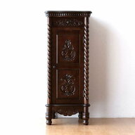 電話台 アンティーク 家具 キャビネット 棚 木製 スリム おしゃれ 完成品 玄関 花台 ハイスタンド 観葉植…