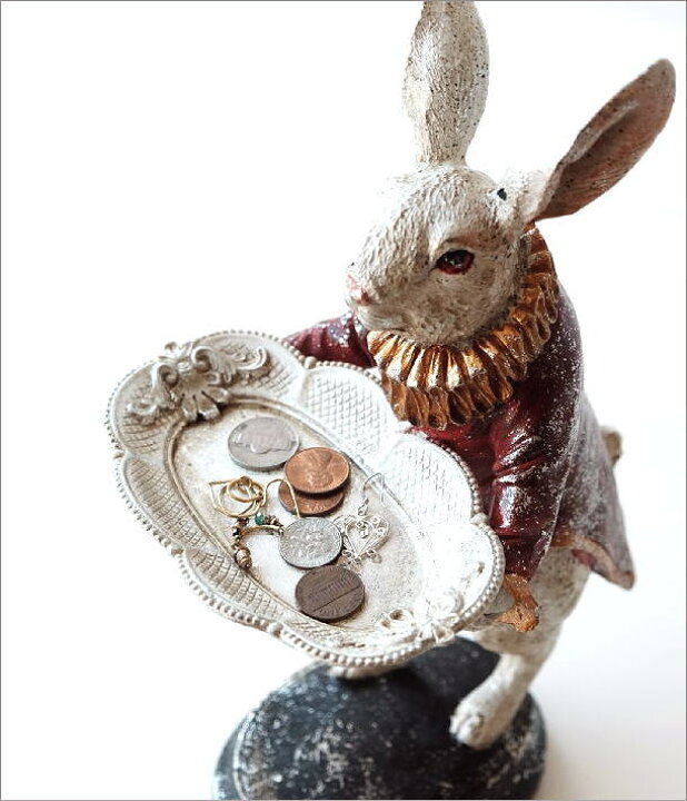 小物入れ うさぎ Hal11 おしゃれ かわいい アクセサリー入れ ウサギ バロックなラビットの小物入れ 一部地域除く 置き物 置物 送料無料 超特価sale開催 ウサギ