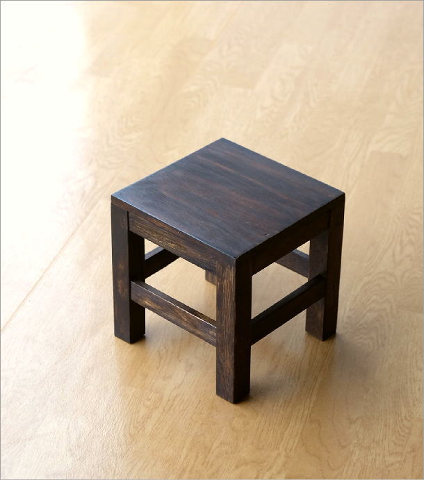 楽天市場】木製スツール アンティーク風 子供椅子 天然木 イス いす