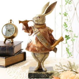 うさぎ 置物 オブジェ 不思議の国のアリス ウサギ 置き物 雑貨 グッズ 白うさぎ 大人 可愛い かわいい アンティーク 大人 レトロ クラシック インテリア レトロなバロックラビット