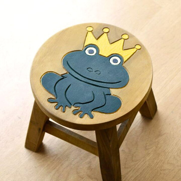 楽天市場】木製スツール かえるスツール カエル置物 かわいい おしゃれ 