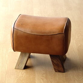 スツール おしゃれ 木製 革 レザー アンティーク 椅子 イス チェア 腰掛け 玄関 ナチュラル 天然素材 本革 天然木 リビング インテリア シンプル ナチュラル レザーとウッドのスツール
