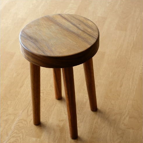 楽天市場】ウッドスツール 無垢 木製スツール 天然木 丸椅子 丸いす 