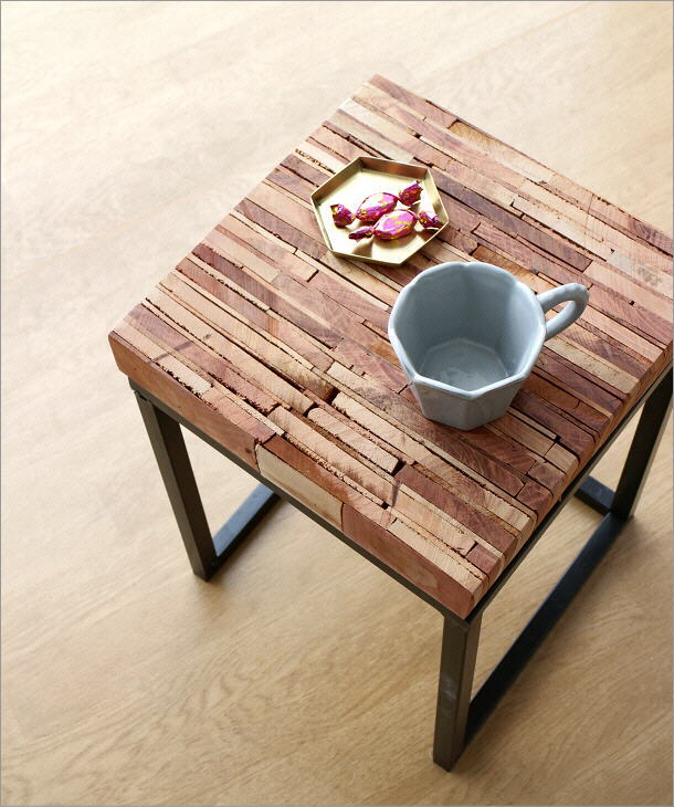 楽天市場】テーブル サイドテーブル アイアン 木製 おしゃれ 天然木