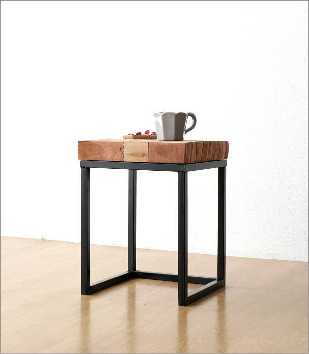 楽天市場】テーブル サイドテーブル アイアン 木製 おしゃれ 天然木