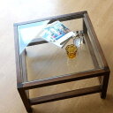 ローテーブル ガラステーブル おしゃれ 四角 正方形 無垢材 リビングテーブル 北欧 ナチュラル ウォルナットカラー シンプル モダン スンカイ ガラステーブル 62
