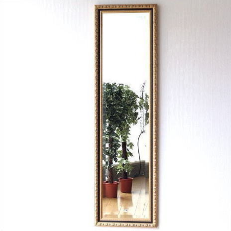 イタリア製 姿見 鏡 壁掛け ウォールミラー 壁掛けミラー アンティーク クラシック ロングミラー 面取り 立て掛け 全身鏡 おしゃれ 高級感  エレガント イタリアンミラー ロングＡ | ギギｌｉｖｉｎｇ