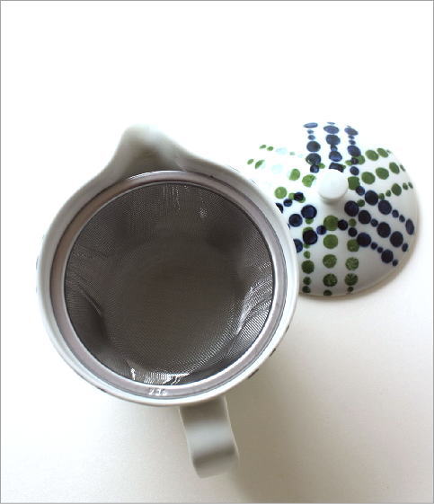 楽天市場】ティーポット 陶器 茶こし付き 日本製 有田焼 白 おしゃれ 