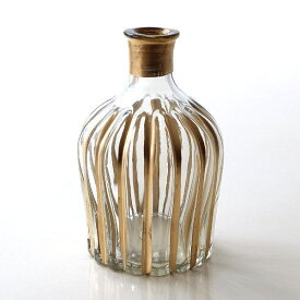 一輪挿し おしゃれ 花瓶 ガラス フラワーベース かわいい インテリア 北欧 モダン シンプル スタイリッシュ 瓶 花差し デザイン 小さめ 小さい 花器 丸 ゴールド レトロなガラスベースB