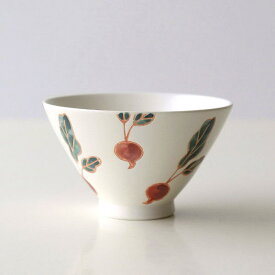 お茶碗 おしゃれ 白 可愛い 陶器 有田焼 日本製 ご飯茶碗 ラディッシュ茶碗