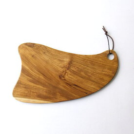 カッティングボード 木製 おしゃれ まな板 チーク 天然木 革ひも付き チークカッティングボード