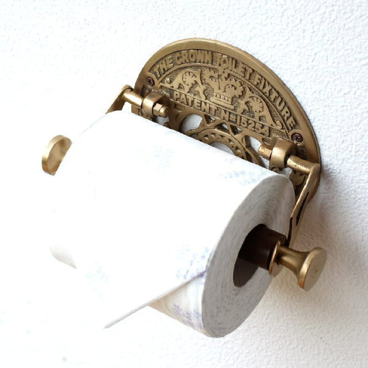 楽天市場 トイレットペーパーホルダー 真鍮 アンティーク おしゃれ ゴールド エレガント ヨーロピアン ブラス 金属製 デザイン レトロな真鍮の トイレットペーパーホルダー B ギギｌｉｖｉｎｇ