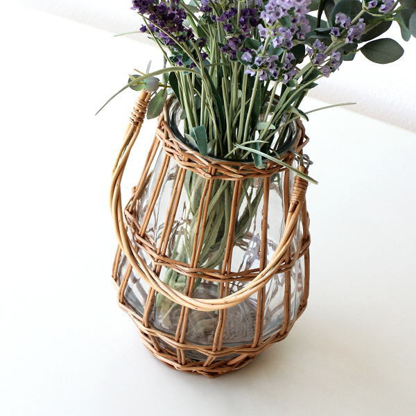 トップシークレット つる で編んだ 花瓶 かご 籠 篭 ヴィンテージ