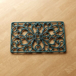 玄関マット 屋外 おしゃれ アイアン 鉄製 外 室外 屋外用 カフェ アンティーク ヨーロピアン エレガント モダン 砂落とし 土落とし 泥落とし ドアマット ガーデンマット エントランスマット