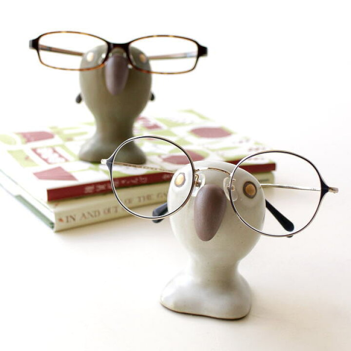 楽天市場 メガネスタンド 眼鏡かけ 陶器 メガネ置き おしゃれ フクロウ 眼鏡 収納 卓上 メガネホルダー インテリア 陶器のフクロウ眼鏡掛け 2カラー ギギｌｉｖｉｎｇ