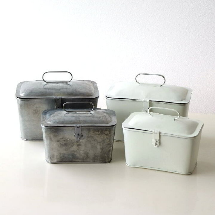 楽天市場】小物入れ ブリキ ふた付き ボックス 2個セット アンティーク 
