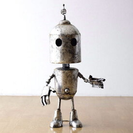 ロボット アイアン アイアンロボット 置物 オブジェ おしゃれ かわいい 可愛い オーナメント ガーデニング インテリア メタルロボの置物 Beb