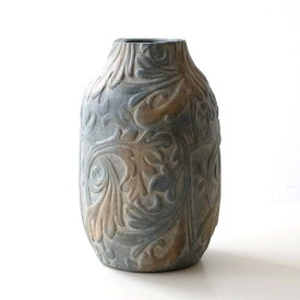 花瓶 おしゃれ 陶器 フラワーベース 花器 直径17×高さ25cm かわいい テラコッタ 卓上 モダン アンティーク ドライフラワー レトロ インテリア 陶器のベース Sculpture