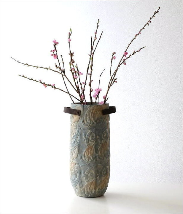 楽天市場】花瓶 おしゃれ 陶器 フラワーベース 花器 幅25×高さ41cm 