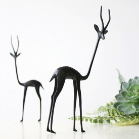 ガゼル 置物 オブジェ 雑貨 おしゃれ 置き物 スタイリッシュ インテリア モダンブラス アンティーク レトロ シンプル アニマル 動物 置き物 ブラスガゼル
