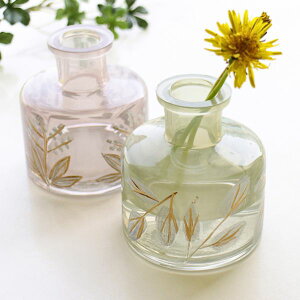 花瓶 おしゃれ 陶器 ガラスベース フラワーベース 花器 かわいい 小さめ 小ぶり 卓上 モダン アンティーク 手作り インテリア ハンドペイントのガラスベース 2タイプ