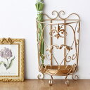 傘立て おしゃれ アンティーク レトロ ゴールド アイアン エレガント かわいい ヨーロピアン クラシック 半円 スリム コンパクト 省スペース 可愛い アンブレラスタンド アイアンの傘たて アラベスク