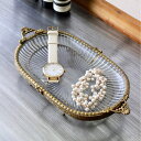 アクセサリートレイ ガラス 真鍮 アンティーク おしゃれ 脚付き ガラストレイ 小物トレー 指輪 ピアス リング ネックレス 腕時計 メガネ 小物置き 卓上 プレート 皿 ペントレイ 可愛い クラシック レトロ ディスプレイ 真鍮とガラスのハンドルトレー オーバル