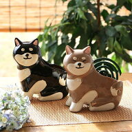 蚊取り線香入れ 陶器 柴犬 置物 おしゃれ かわいい 縦型 蚊取り線香ホルダー 蚊遣り 蚊やり 蚊取り線香立…