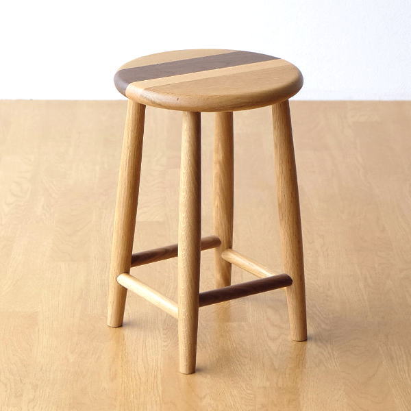 スツール 木製 天然木 丸椅子 丸イス ウッドスツール 無垢材 おしゃれ ウッドチェア シンプル ナチュラル ブラウン イス 椅子 いす かわいい  ナチュラルウッドのスツール モザイク | ギギｌｉｖｉｎｇ