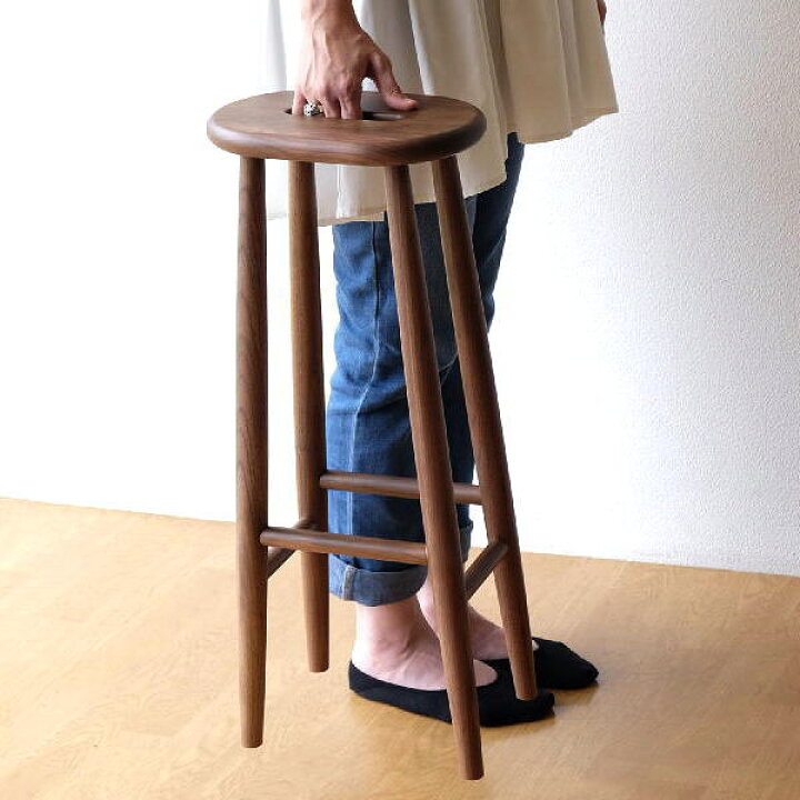 楽天市場】スツール ハイスツール ウォルナット 天然木 木製 ウッド シンプル スリム キッチン ナチュラル スタイリッシュ カウンターチェアー  バースツール ちょい掛けキッチンハイスツール ウォルナット : ギギｌｉｖｉｎｇ 木製ハイスツール（高さ 約67cm）ウォルナット色