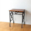 コンソールテーブル 玄関 おしゃれ 木製 アイアン 鉄脚 サイドテーブル 花台 花瓶台 アジアン モダン アンティーク ナチュラル インテリア シーシャムウッド 天然木 無垢材 キッチン 洗面所 リビング 家具 完成品 ネストテーブル コンソールS
