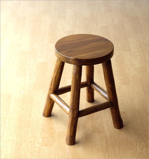 楽天市場】チーク無垢材 木製スツール 天然木スツール イス 椅子 いす