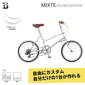 【最大7000円クーポン配布】【タイヤ・カゴ・グリップ・サドル・ワイヤーをフルカスタム】MIXTE FLAT SILVER EDITION（ミキストフラットシルバーエディション）BRUNO(ブルーノ)【送料プランB】【関東/近畿は地方で送料異なる(注文後修正)】
