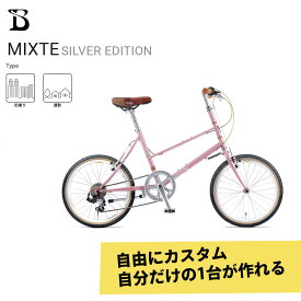 【タイヤ・カゴ・グリップ・サドル・ワイヤーをフルカスタム】MIXTE FLAT SILVER EDITION（ミキストフラットシルバーエディション）BRUNO(ブルーノ)【送料プランB】【関東/近畿は地方で送料異なる(注文後修正)】