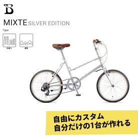 【タイヤ・カゴ・グリップ・サドル・ワイヤーをフルカスタム】MIXTE FLAT SILVER EDITION（ミキストフラットシルバーエディション）BRUNO(ブルーノ)【送料プランB】【関東/近畿は地方で送料異なる(注文後修正)】