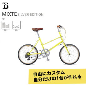 【タイヤ・カゴ・グリップ・サドル・ワイヤーをフルカスタム】MIXTE FLAT SILVER EDITION（ミキストフラットシルバーエディション）BRUNO(ブルーノ)【送料プランB】【関東/近畿は地方で送料異なる(注文後修正)】