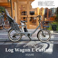 【リアチャイルドシート/OGK URBAN IKI 搭載】LOG WAGON E(ログワゴンe)ASAHI(あさひ)20インチ電動アシス…