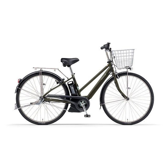 電動自転車YAMAHA PAS CITY-SP5新品純正カゴ、サドル交換-