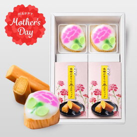 【母の日限定ギフト 送料無料】白水堂 長崎　桃かすてら こもも・五三焼長崎かすてら巻スティック（カーネーション） 各2個入 カステラ お取り寄せ 節句 初節句 桃の節句 お祝い お返し 内祝いギフト プレゼント お土産　母の日 カーネーション 期間限定